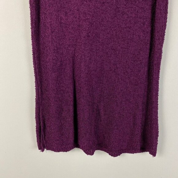 Chicos Design Tank Top Womens Size 2 US L Knit Purple Mesh See Through - Picture 3 of 8